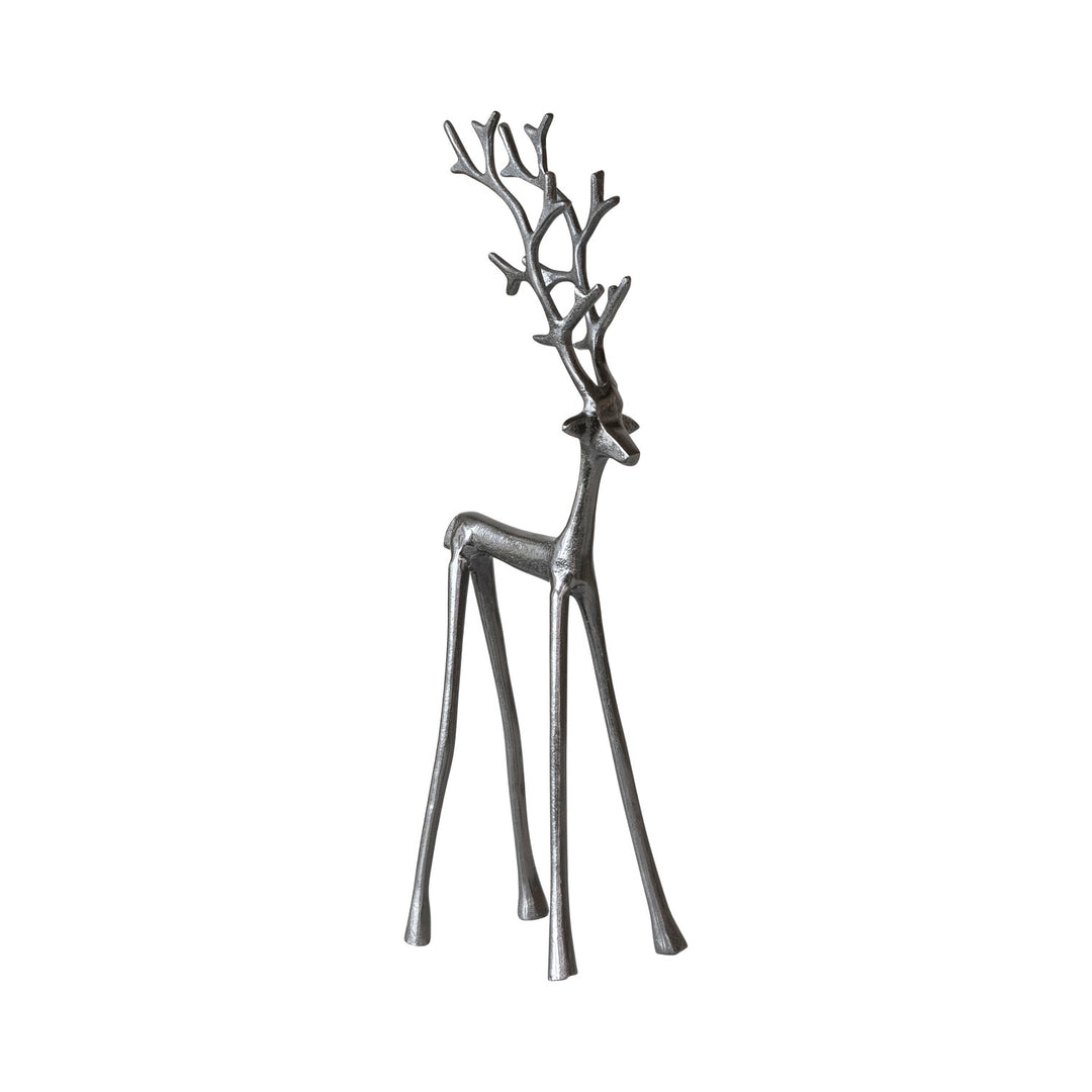 Gunmetal Finished Cast Aluminum Reindeer