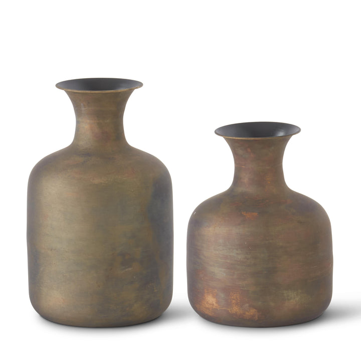 Antique Bronze Iron Vases