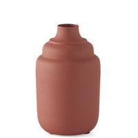 Rust Matte Textured Metal Funnel Vase