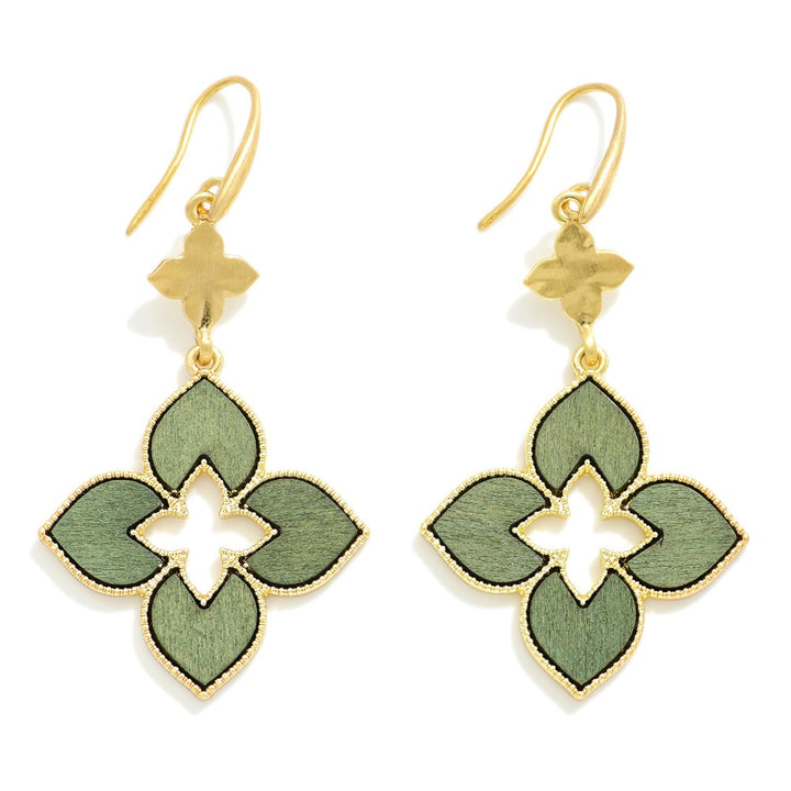 Linked Clover Drop Earrings