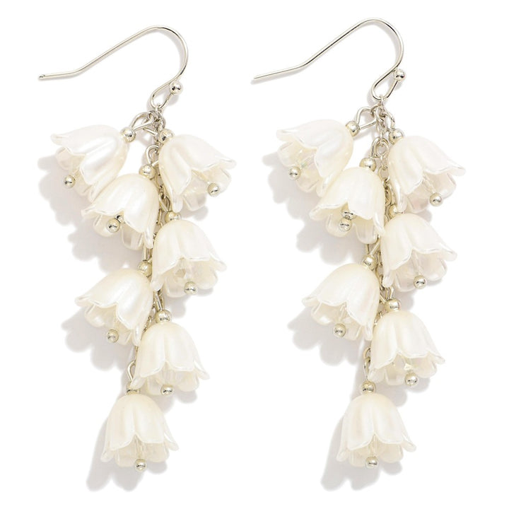 Chain Linked Flower Drop Earrings