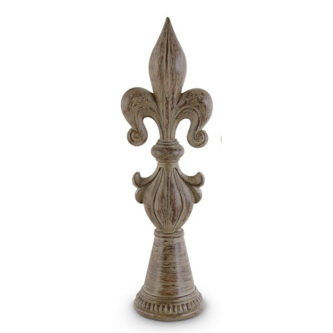 Distressed Fleur De Lis Finials