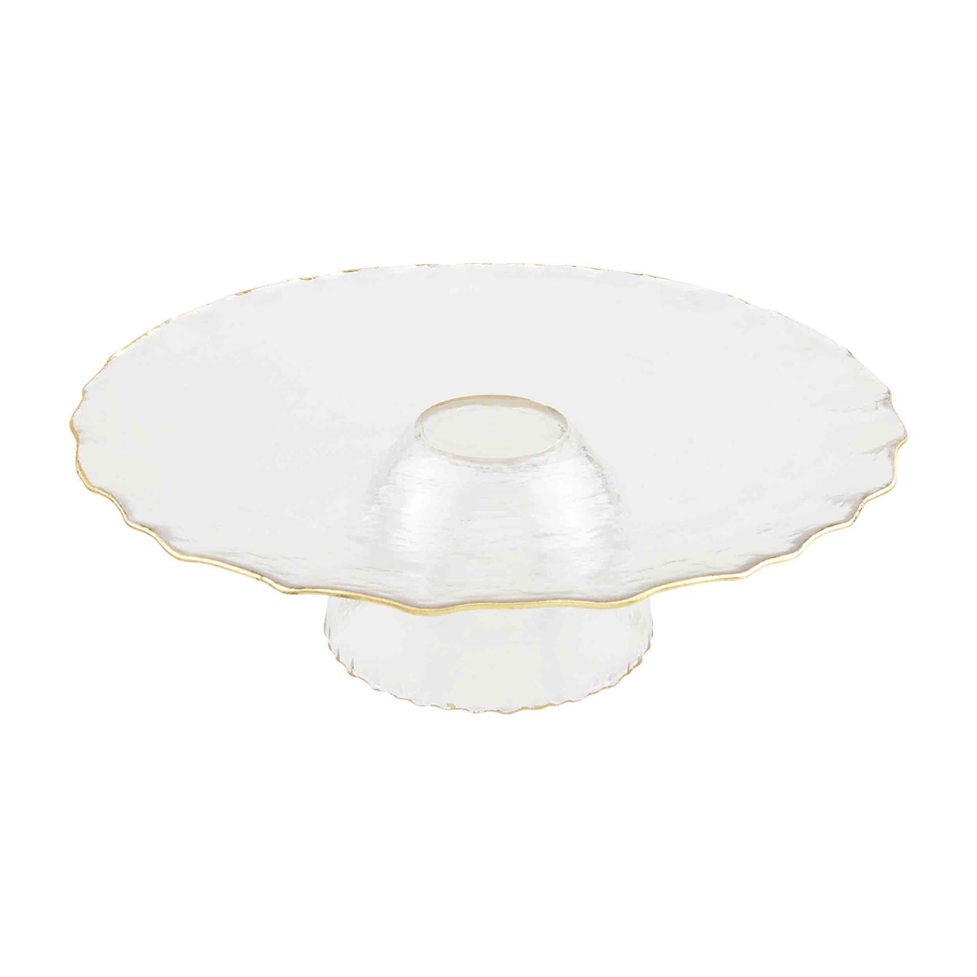 Gold store Edge Glass Cake Stand