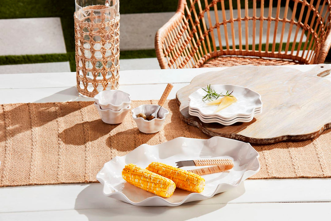 Ruffle Melamine Platter Set