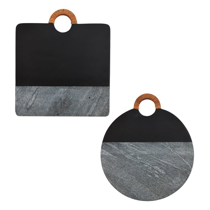 Black Wood and Marble Boards