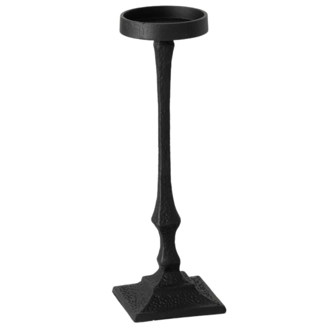 Iron Black Pillar Candle Holders