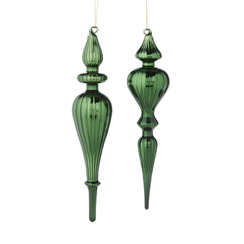 Green Finial Ornaments