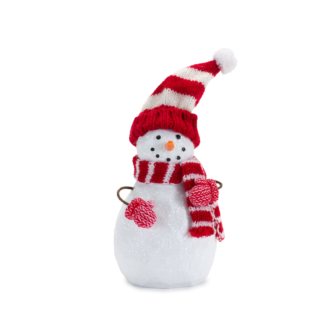 Red Striped Scarved Snowmen