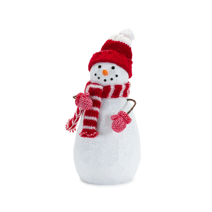 Red Striped Scarved Snowmen