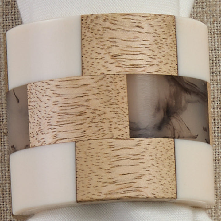 Mosaic Cuff Wood Napkin Ring