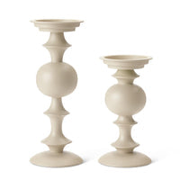 Ivory Matte Metal Candleholder