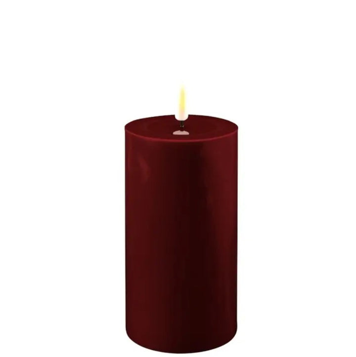 3" Bourgogne LED Pillar Candles