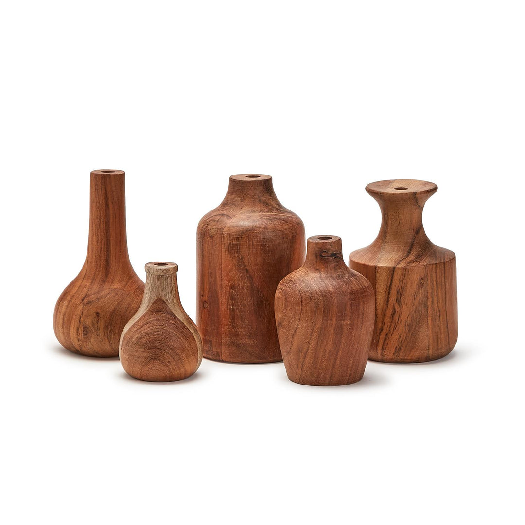 Wooden Bud Vases