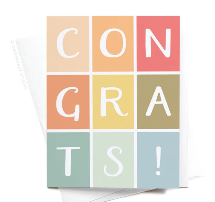 Congrats! Colorblocks Greeting Card