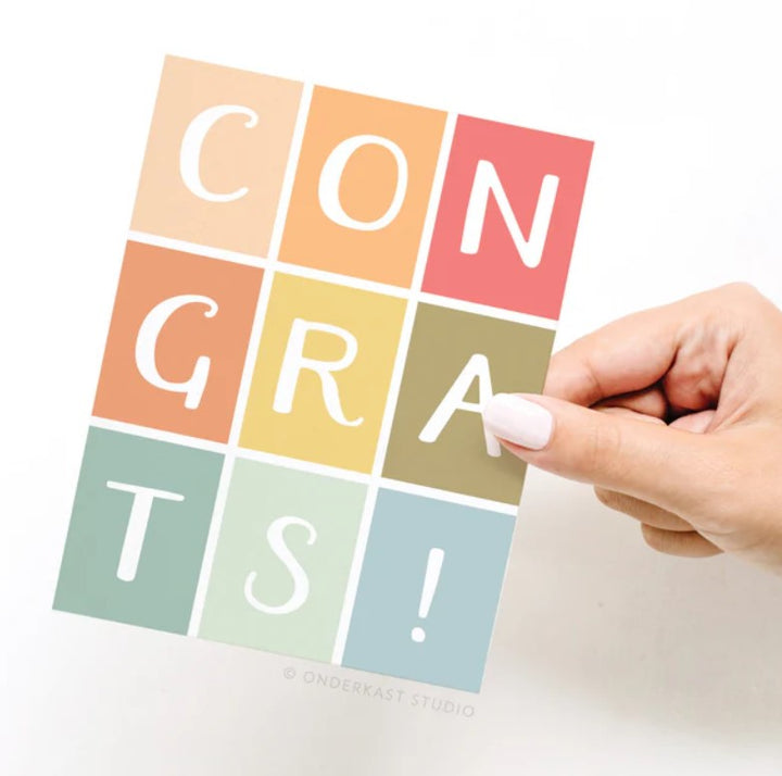 Congrats! Colorblocks Greeting Card