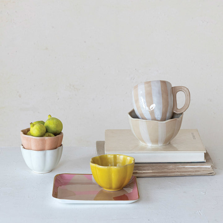 Stoneware Flower Shaped Bowl