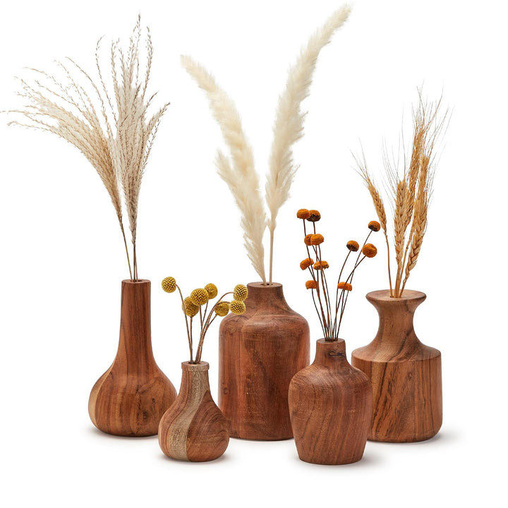 Wooden Bud Vases