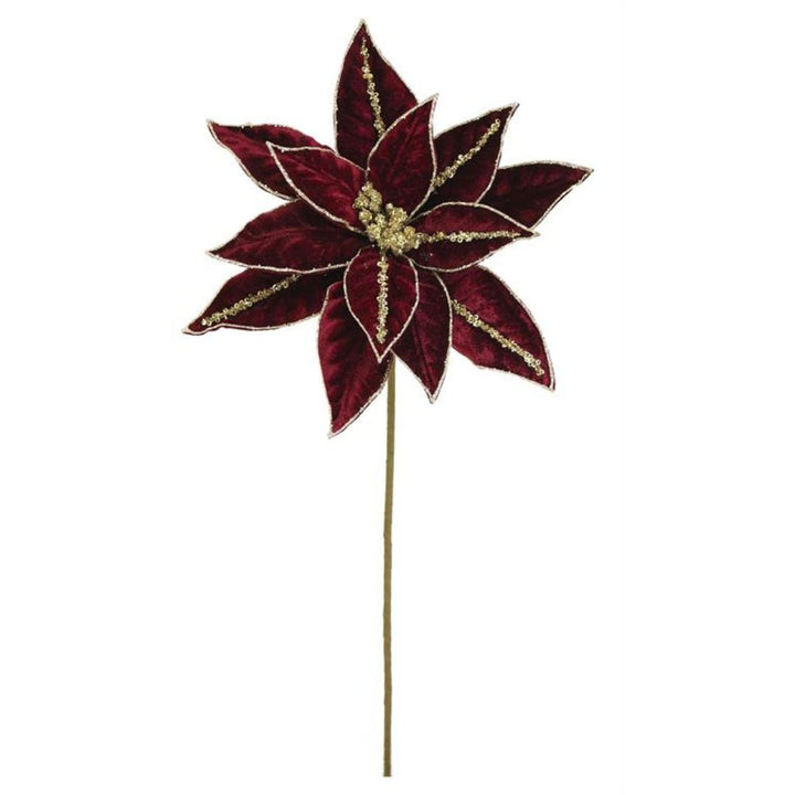 Velvet Poinsettia Spray