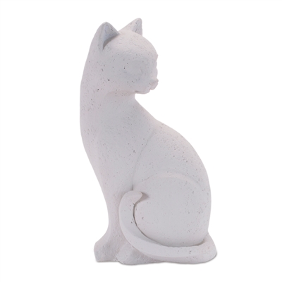 White Resin Cat Bookends