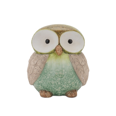 Green Ombré Terracotta Owl