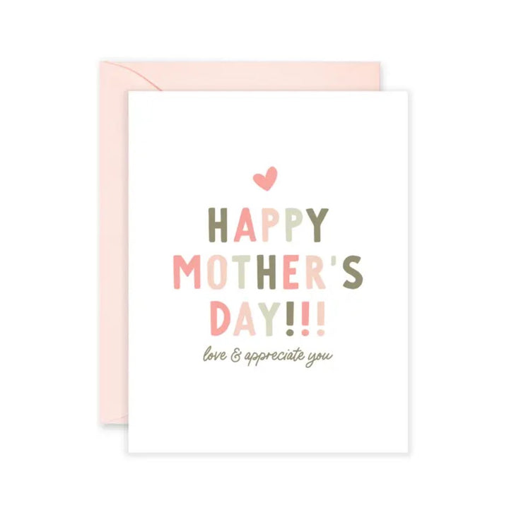 Love & Appreciate You Mom- Mother's Day Greeting Card