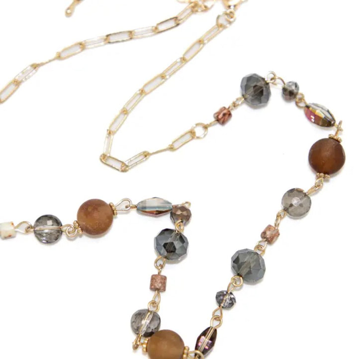 Semi Precious Stone & Glass Handmade Necklace