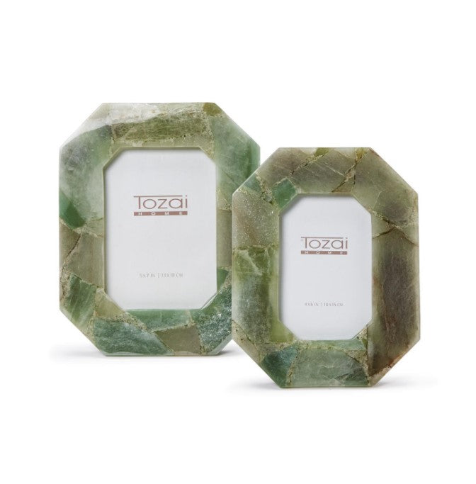 Green Quartz Octogon Photo Frames