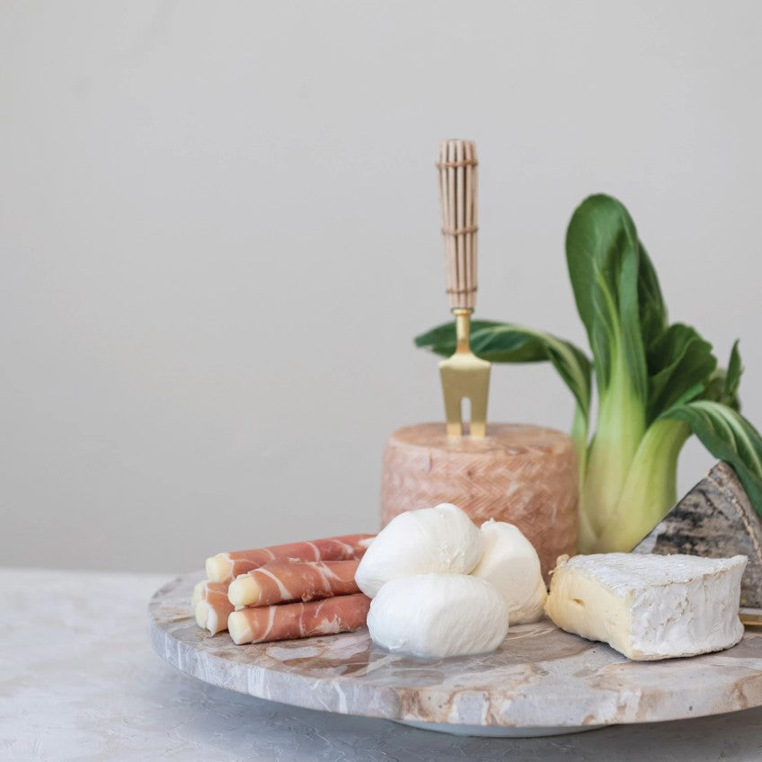 Buff Marble Lazy Susan