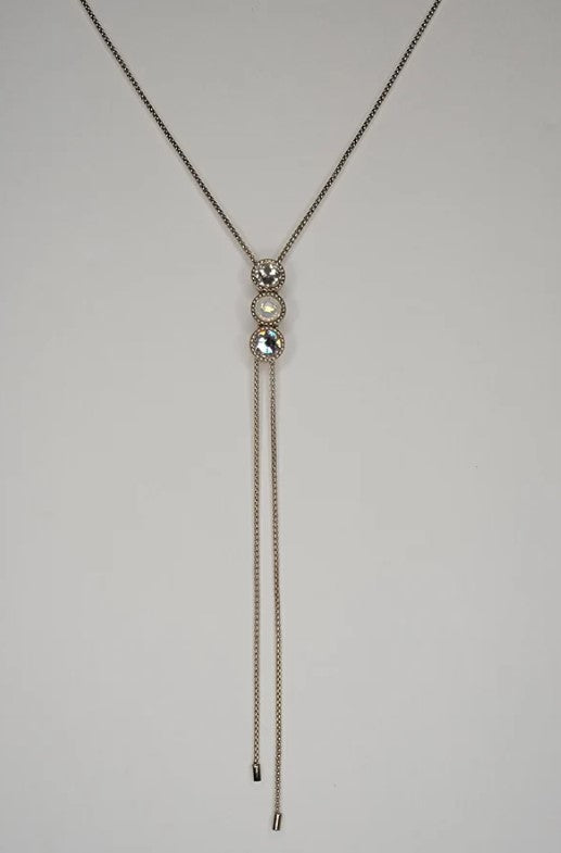 Tri Gem Slider Necklaces