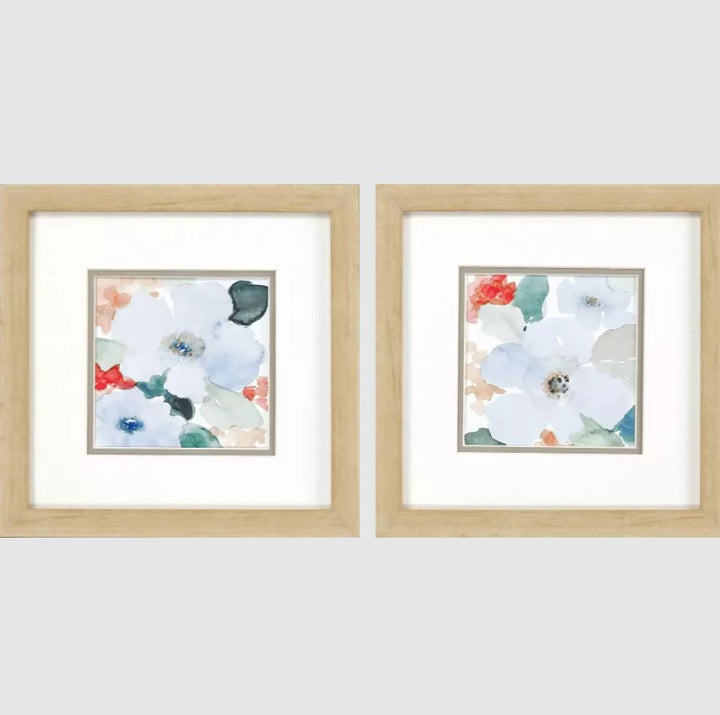 Watercolor Florals Framed Art