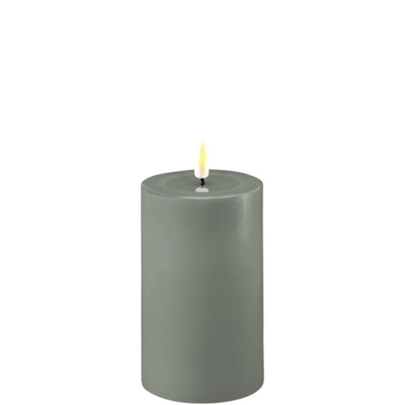 3" Salvie Green LED Pillar Candles