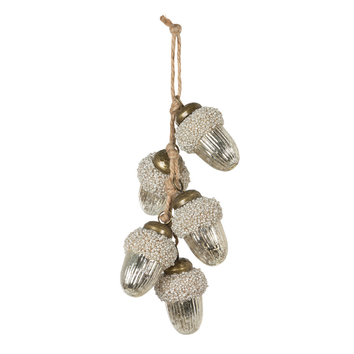 Forsty Glass Acorn Bundle Ornament