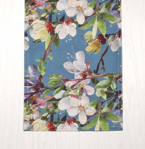 Blue Magnolia Table Runner