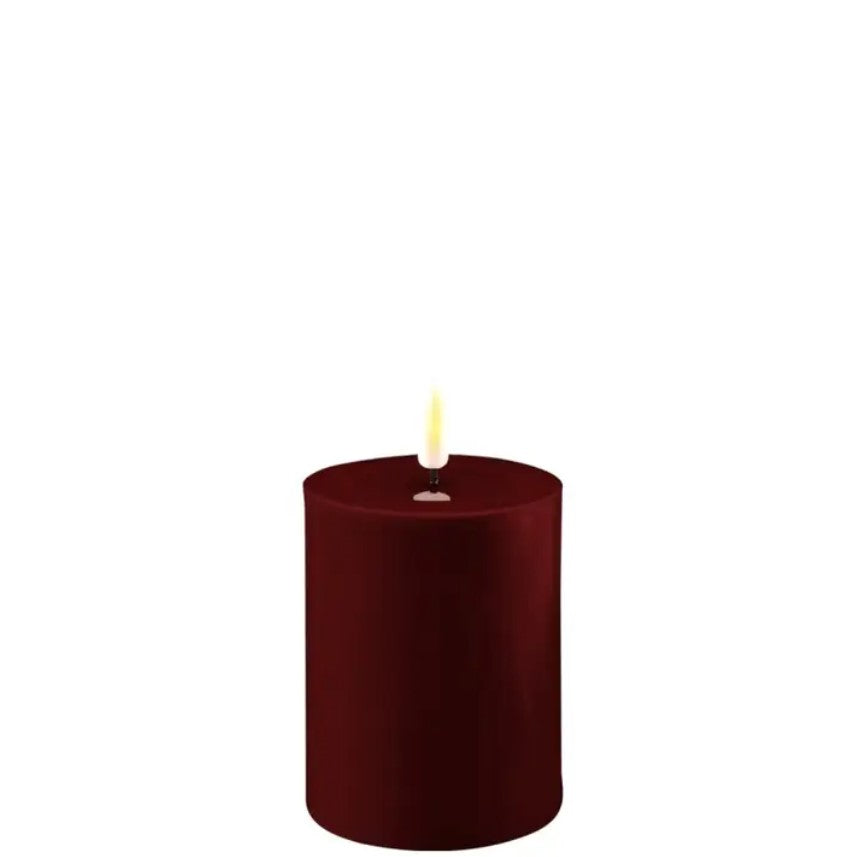 3" Bourgogne LED Pillar Candles