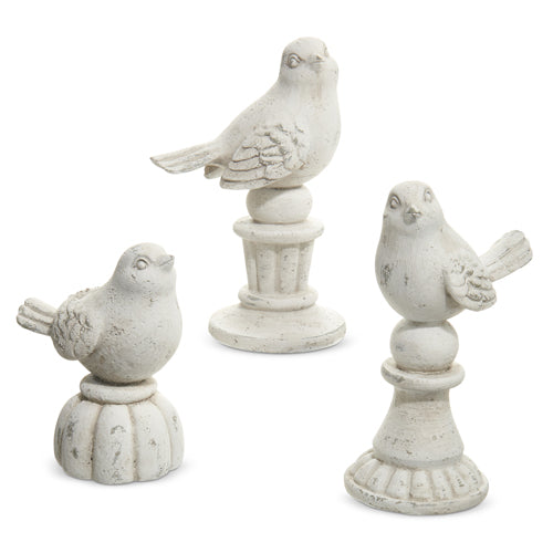 Concrete Birds on Pedestals