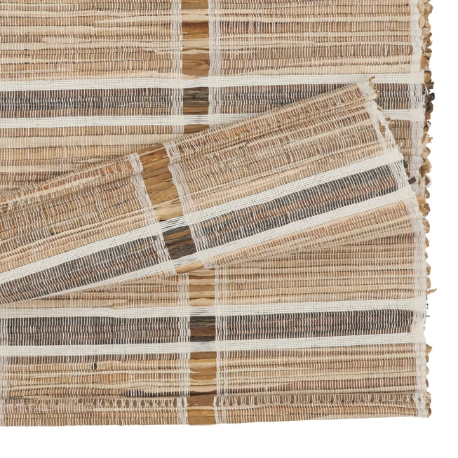 Natural Stripe Water Hyacinth Runner