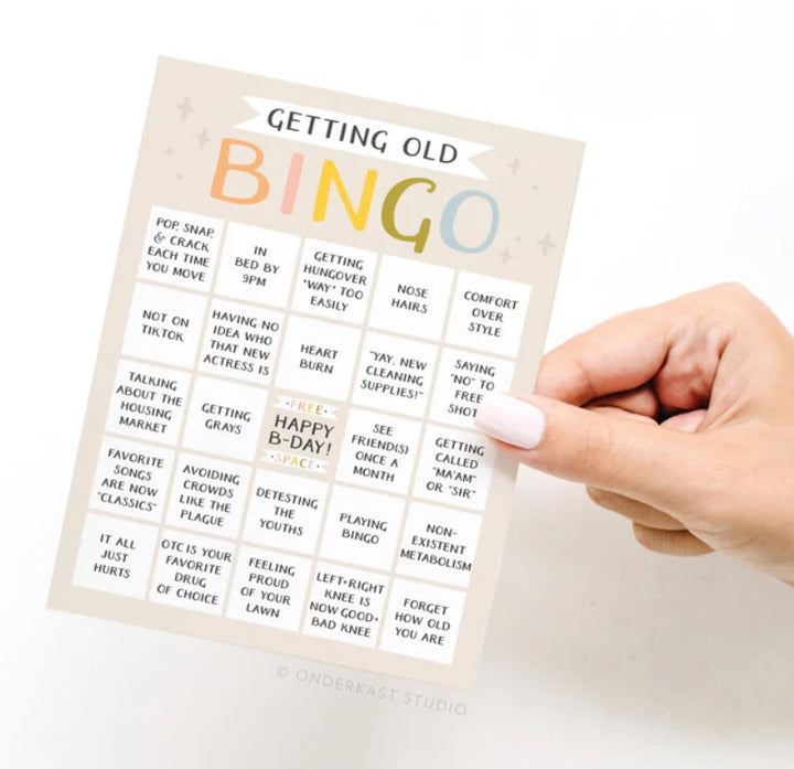 Getting Old Bingo Birthday Greeting Card