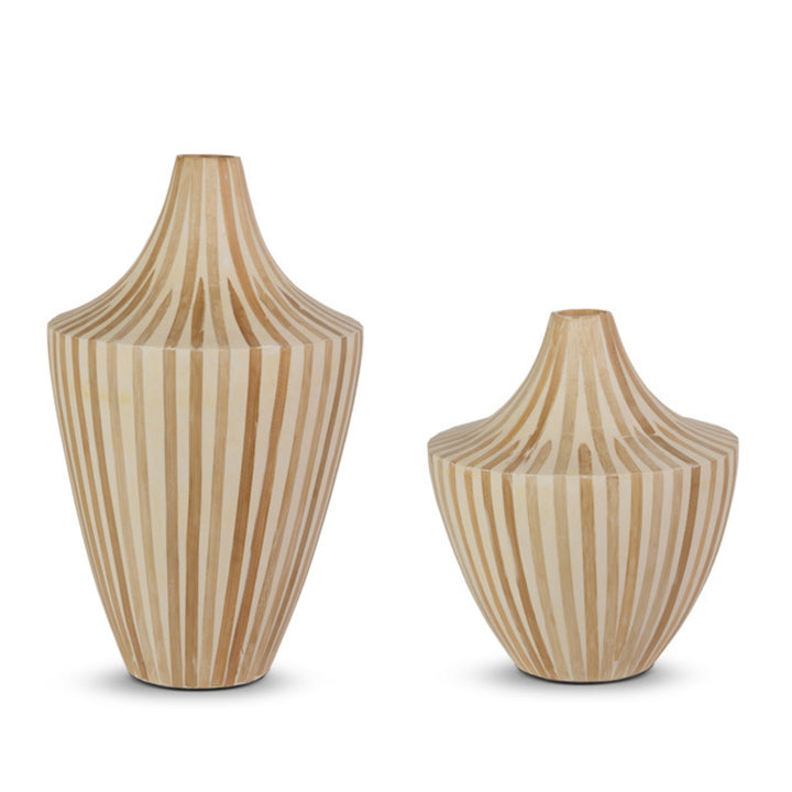 Timeless Tranquility Bamboo Striped Vases