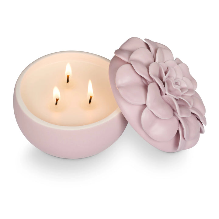 Lavender La La Ceramic Flower Candle