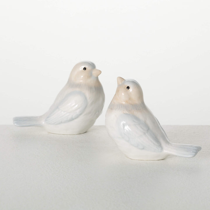 Blue & Gray Ceramic Birds