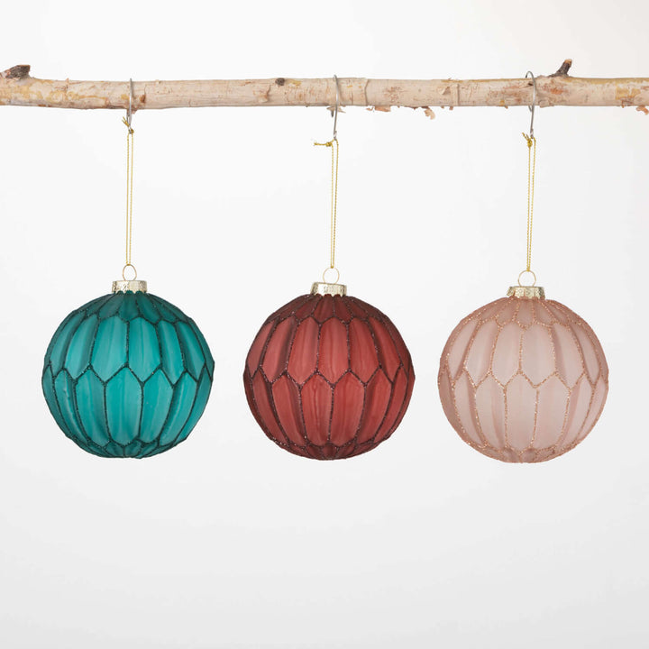 Faceted Ball Ornaments