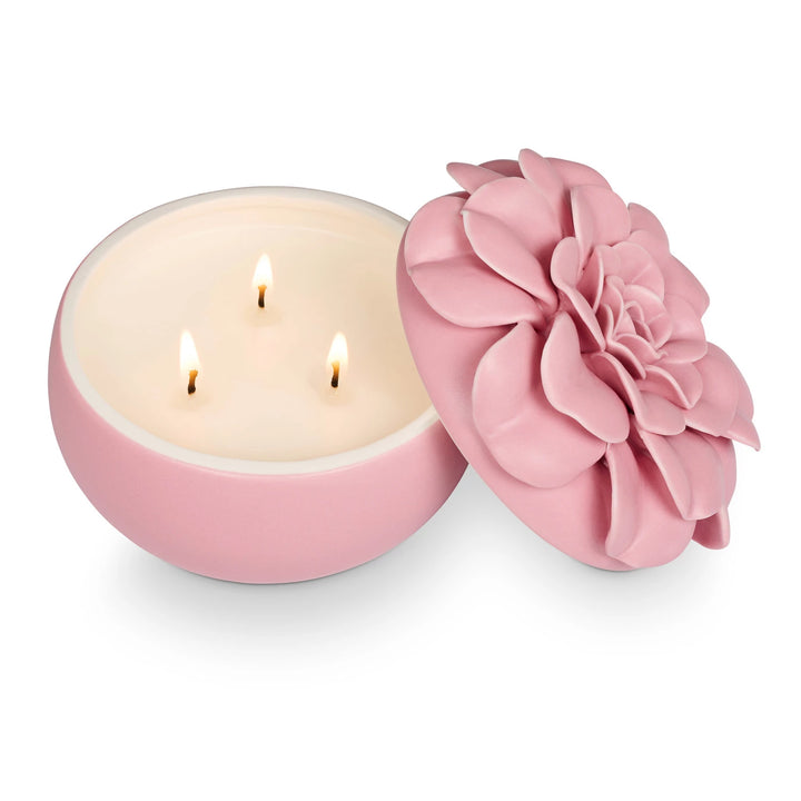 Thai Lily Ceramic Flower Candle