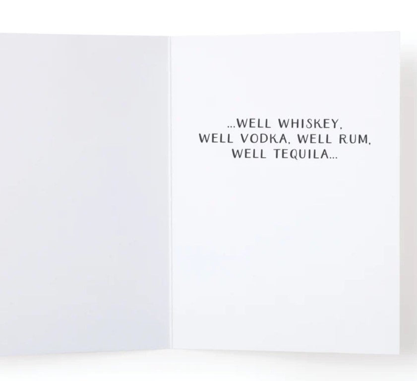 Well Wishes for Your Birthday Bar Shelves Birthday Greeting Card