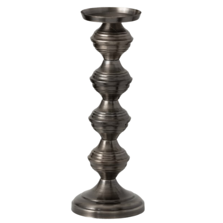 Pewter Pillar Candle Holder Lg