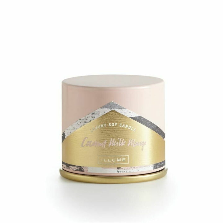 illume demi vanity tin candle coconut milk mango