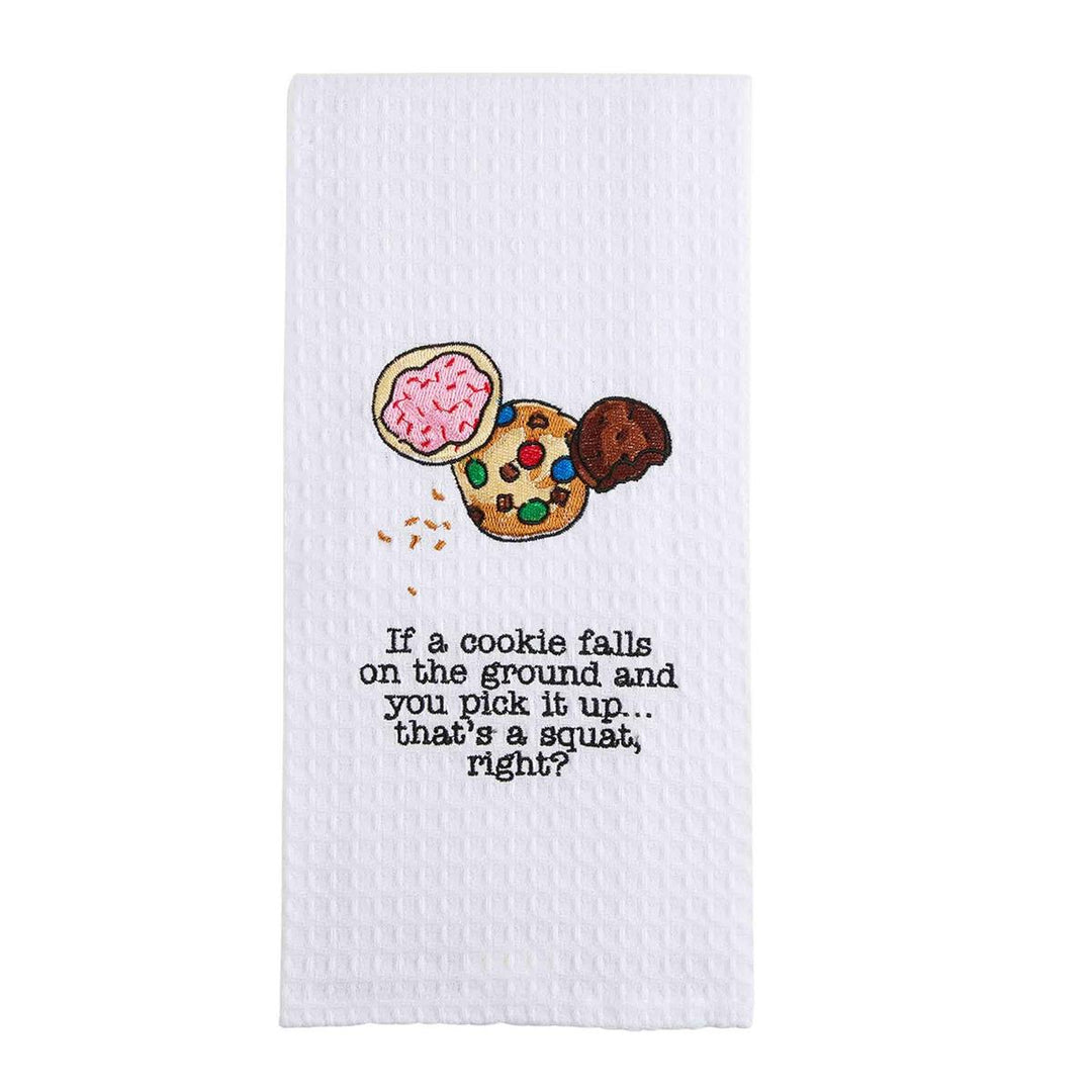 Embroidered Black & White Dish Towels