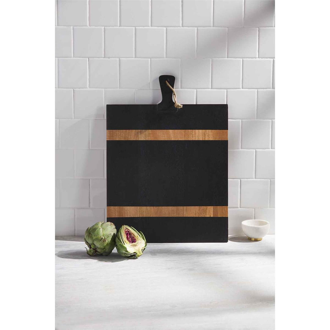 Black & Wood Stripe Board