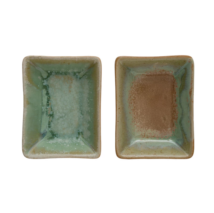 Opal Reactive Glaze Stoneware Dish