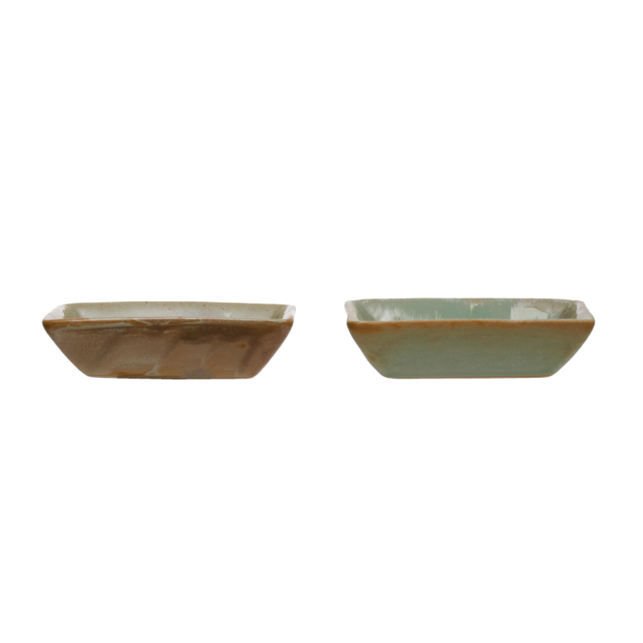 Opal Reactive Glaze Stoneware Dish