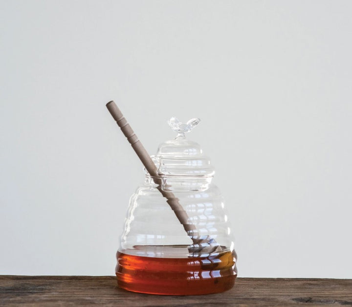 Honey Jar with Honey Dipper